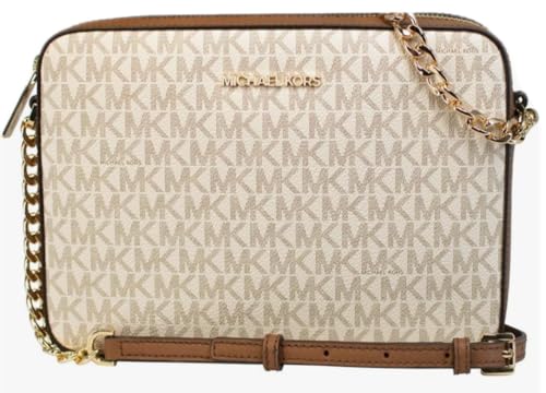 Michael kors umhängetasche east west jet set mit logo, vanille, medium