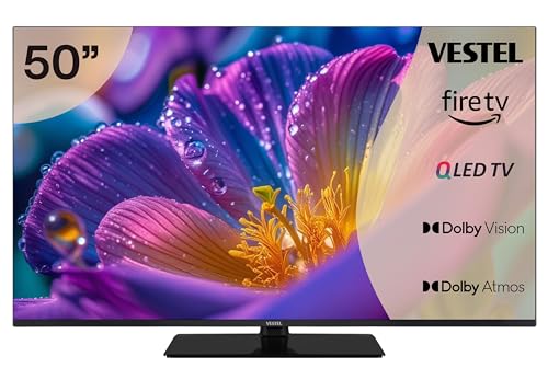 qled fernseher 50 zoll vestel fire tv 4k uhd smart tv dolby vision hdr schwarz