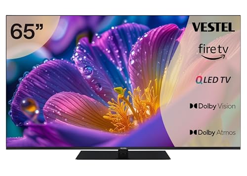 vestel qled fernseher 65 zoll 4k uhd smart tv mit dolby vision hdr und atmos schwarz
