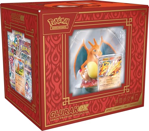 pokmon sammelkartenspiel glurak-ex kollektion mit 3 holografischen karten, 10 boosterpacks