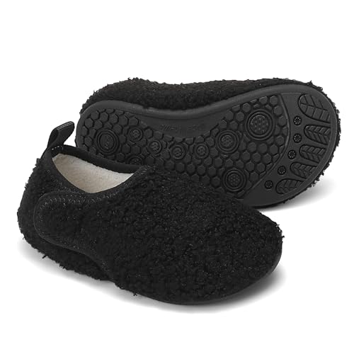 barfulker hausschuhe kinder unisex rutschfest warm pantoffeln schwarz 20/21 eu