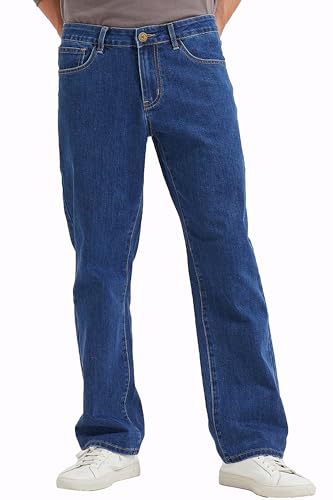 coevals club herren jeans stretch straight leg 5-pocket mittelblau 32L 38