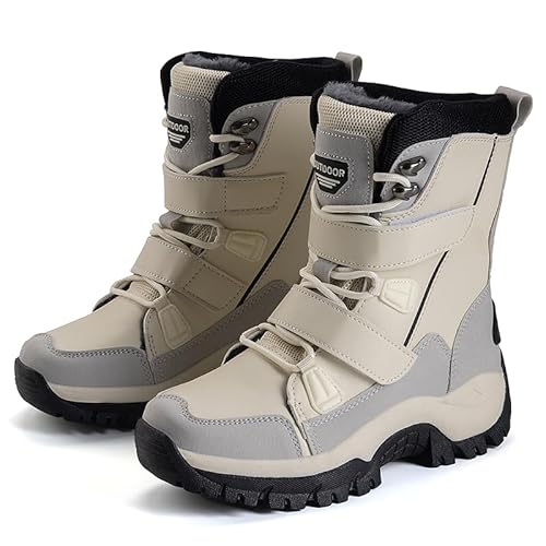 Frank Mully Damen Winterstiefel beige, wasserdicht, gefüttert, Größe 37 EU
