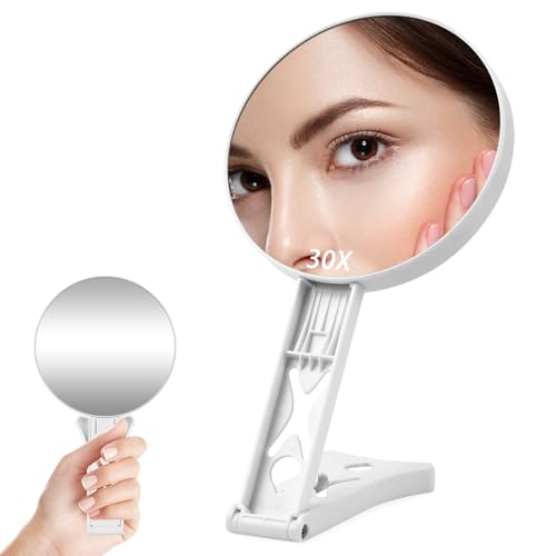 junyaoxuan vergrößerungsspiegel doppelseitig 5x 30x mit handgriff 11,43 cm reisemirror