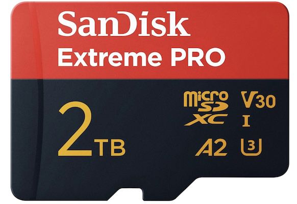 sandisk extreme pro 2tb microSD card 200 mb/s für 215 statt 292