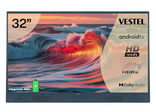 Vestel 32 Zoll android smart tv mit akku, hd-ready, hdr, triple-tuner, outdoor 32HA9940NB blau