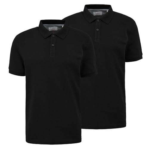 s.Oliver Herren Poloshirt 2er Set schwarz L regular Alphanumerisch DE/NL/SE/PL