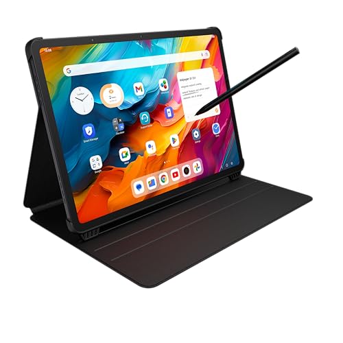 Produktbild: tcl nxtpaper 14 mit flip case, cover und eingabestift in grau