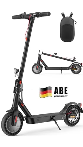 e scooter mit straßenzulassung 10 zoll 40 km reichweite 20 km/h stoßdämpfung app verbindung led-display duales bremsystem