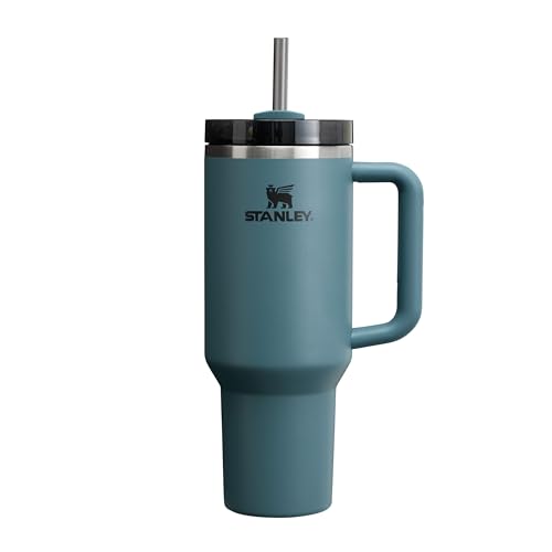 stanley quencher h2.0 flowstate trinkflasche 1,2l mit strohhalm - thermobecher blau