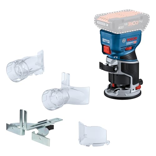 bosch professional akku-kantenfräse 18V gkf 18V-8, inkl. parallelanschlag, 2 saugadapter