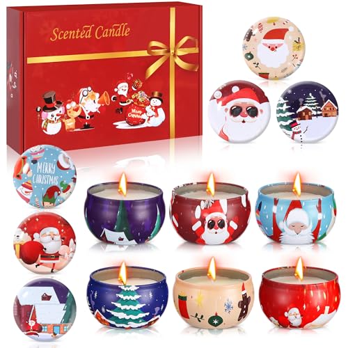 duftkerzen geschenkset 6 stück weihnachten aromatherapie sojawachs kerst candles set