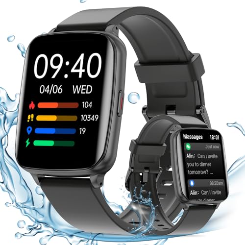 PASONOMI smartwatch herren, 1.8 zoll touch, ip68 wasserdicht, sportmodi, herzfrequenzmonitor, für android, ios