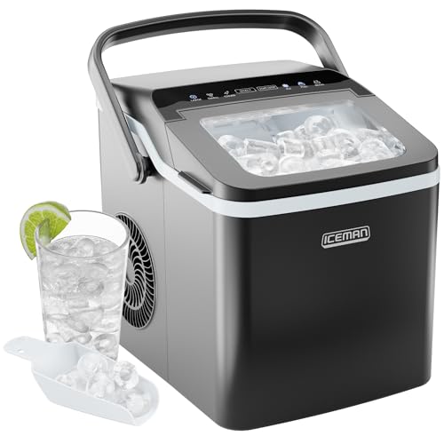 Produktbild: Iceman Dual-Size Eiswürfelmaschine - Tragbare Eismaschine mit Selbstreinigung