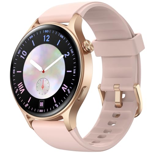 smartwatch damen mit telefonfunktion, 1.32" amoled, fitnessuhr, 110+ sportmodi, schrittzähler, pulsmesser, spO2