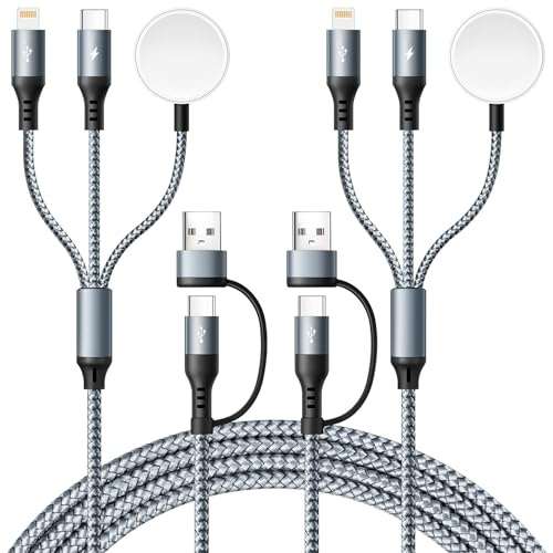 Multi USB A/C Ladekabel 3 in 2 für Apple Watch, iWatch & iPhone, 1.8M