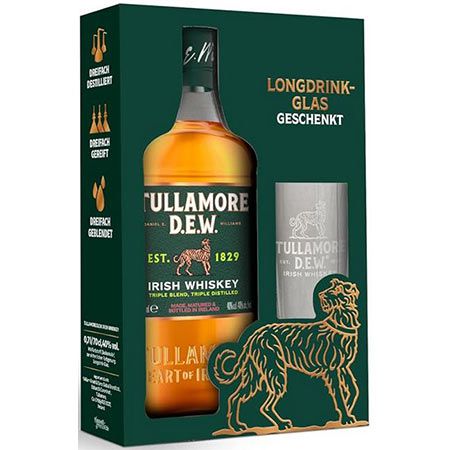 tullamore dew irish whiskey geschenkset mit longdrinkglas für 17,83 euro