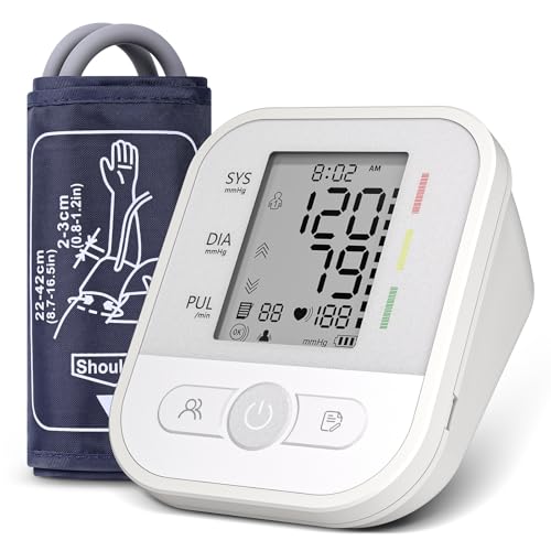 Produktbild: nwouiiay blutdruckmessgerät oberarm mit lcd-display, automatisches messgerät, manschette 22-42cm