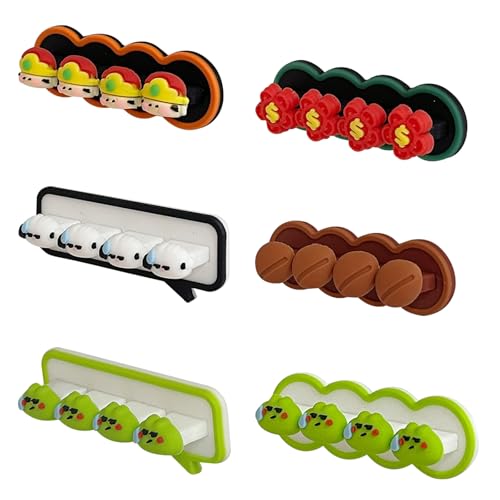 cable tidy clips 6er set, selbstklebend kabelmanagement, silikon kabelhalter für nachttisch