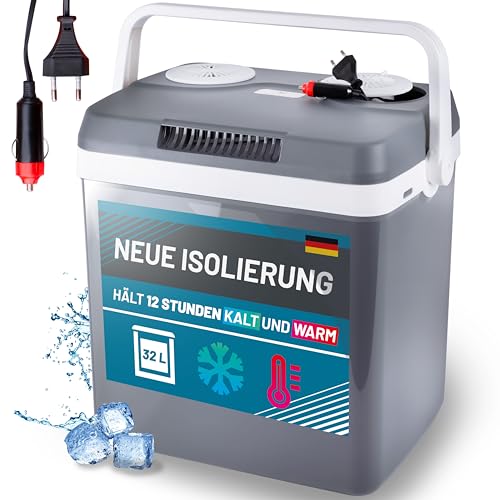 32 l elektrische kühlbox 12v/230v thermoelektrisch für auto, lkw, camping