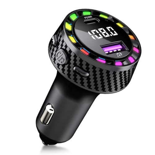 Bluetooth 5.3 Auto Adapter PRMHOOT, 30W PD FM Transmitter mit Freisprecheinrichtung