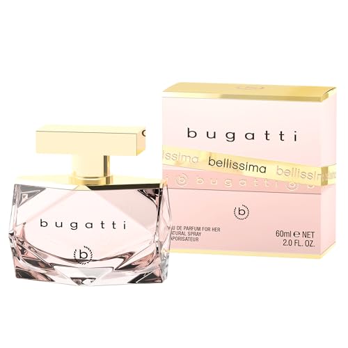 Produktbild: bugatti bellissima rosa damenparfüm 60ml - blumig-süße kombination aus pfirsich, rose, vanille, moschus
