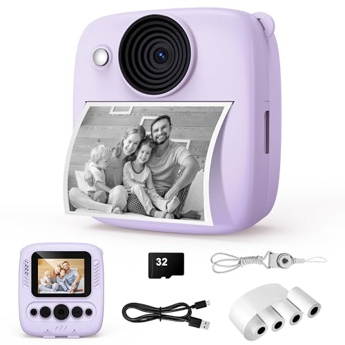 Kinderkamera 48 MP, Sofortkamera mit 32 GB Karte, 1080P, für 3-12 Jahre
