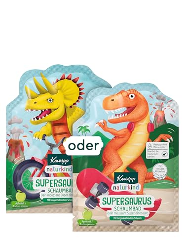 kneipp naturkind schaumbad supersaurus, grün färbendes bad mit apfelduft, 40ml