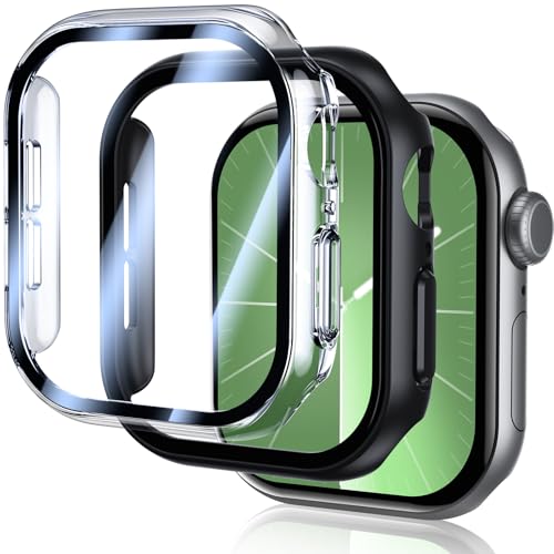 apple watch series 10 hülle 46mm um uniqueme 2 stück ultradünn kratzfest transparent