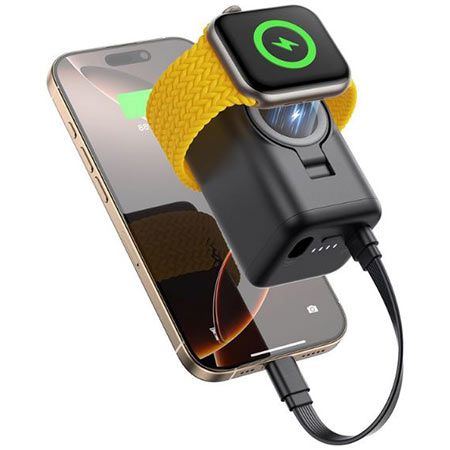 joyroom mini powerbank 5000mAh mit kabel und qi-ladefunktion für 12,49