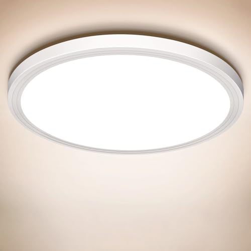 led deckenlampe flach 18w ip44 4000k 1600lm modern für badezimmer küche flur 22,3cm