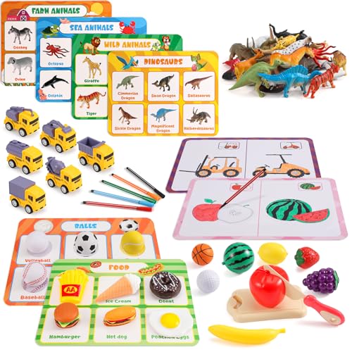 montessori sortier spielzeug von luvtoy, obst-schnittspiel für kinder 1-7 jahre, inkl. aufbewahrungsbeutel
