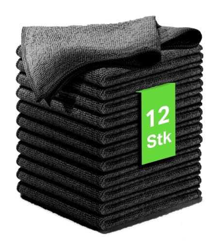 kemes mikrofasertücher putztücher set 12er pack für trocken und nass Reinigung