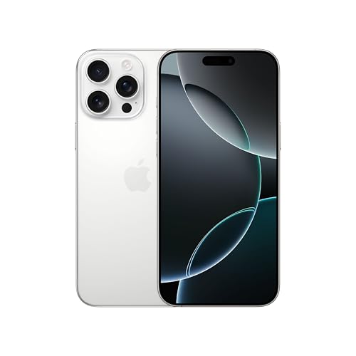 apple iphone 16 pro max 512 gb titan weiß, kompatibel mit airpods