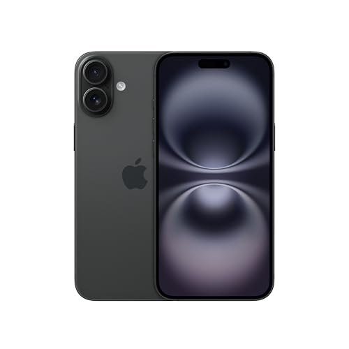 apple iphone 16 plus 128 gb schwarz, kompatibel mit airpods