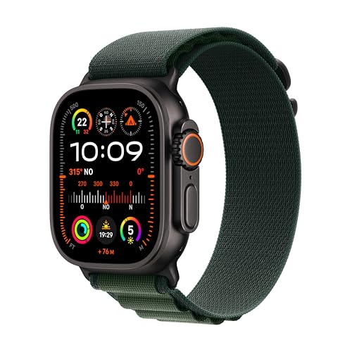 apple watch ultra 2 2024 gps cellular 49mm schwarz titanium alpine loop medium