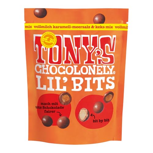tony's chocolonely lil'bits milch karamell meeresalz keksmix 120 g