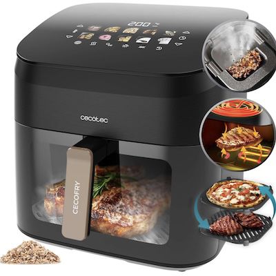 heißluftfritteuse und smoker cecotec 8,5l für 69,90 euro statt 93 euro