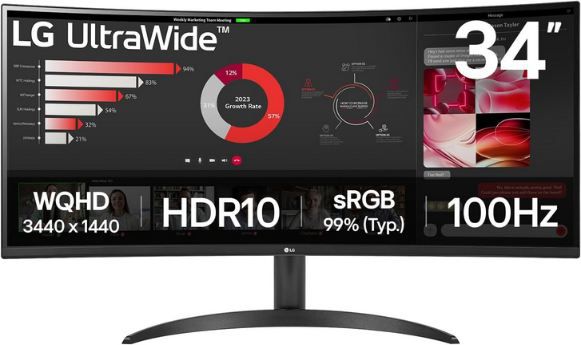 lg electronics 34wr50qk-b.eu ultrawide 34 zoll qhd monitor, 209,99 euro