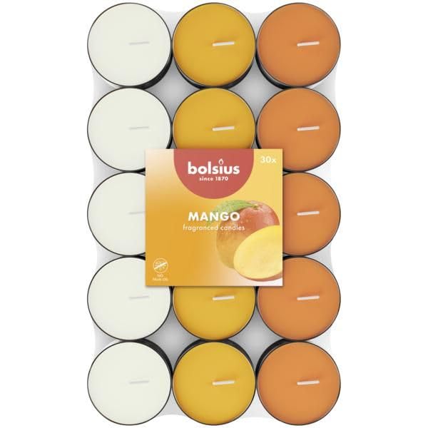 duft theelichter 30er pack mango von bolsius
