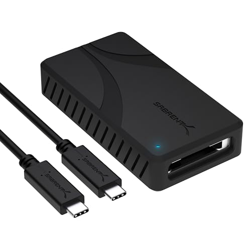 sabrent usb4 cfexpress typ b kartenleser, 40 gbps, abnehmbares usb-c-kabel