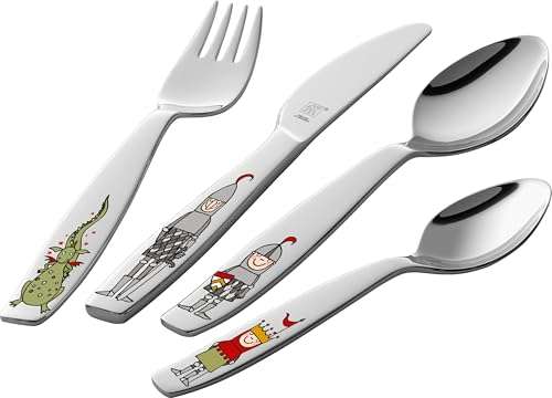 zwilling kinderbesteck set 4-teilig, buntes design, für kinder ab 3 jahren
