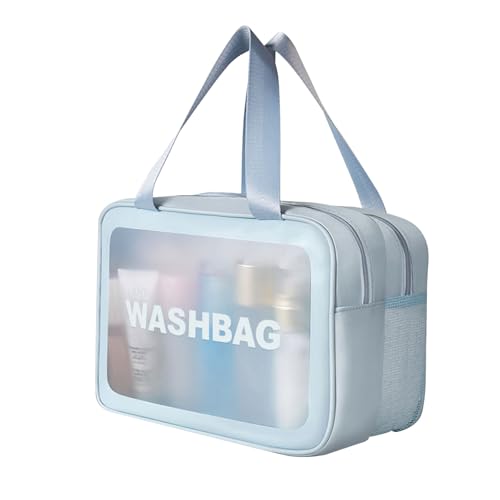 wasserdichte kosmetiktasche transparent, tragbare kulturtasche aus pvc für damen