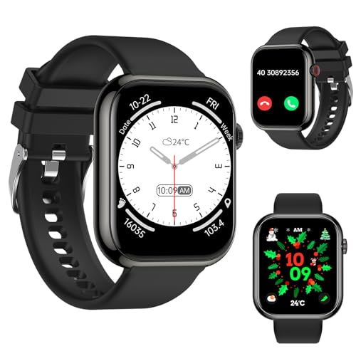 smartwatch mit telefonfunktion für herren/damen, 1,85" fitnessuhr, herzfrequenz, spO2, schlafmonitor, schrittzähler, ip68, 113+ sportmodi