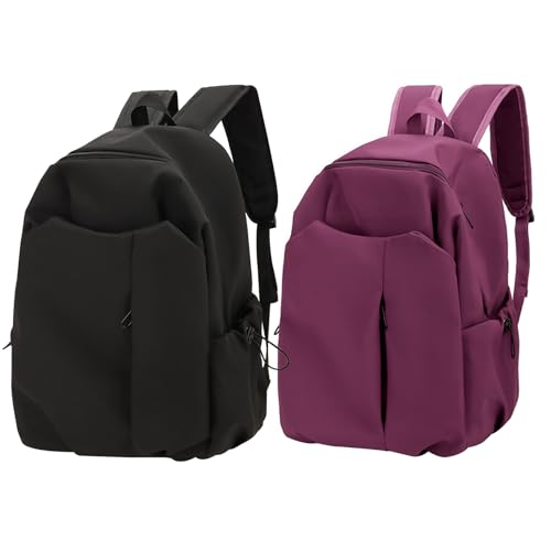 Copbopwn schulrucksack für teenager, leichter college-rucksack, daypack mauve