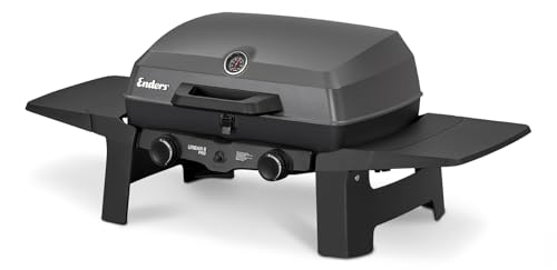 ender's urban ii pro gasgrill, tischgrill, 2-brenner, edelstahl, grillthermometer