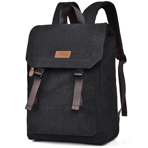 jsnom rucksack herren laptop wasserdicht 15.6 zoll mit laptopfach schwarz