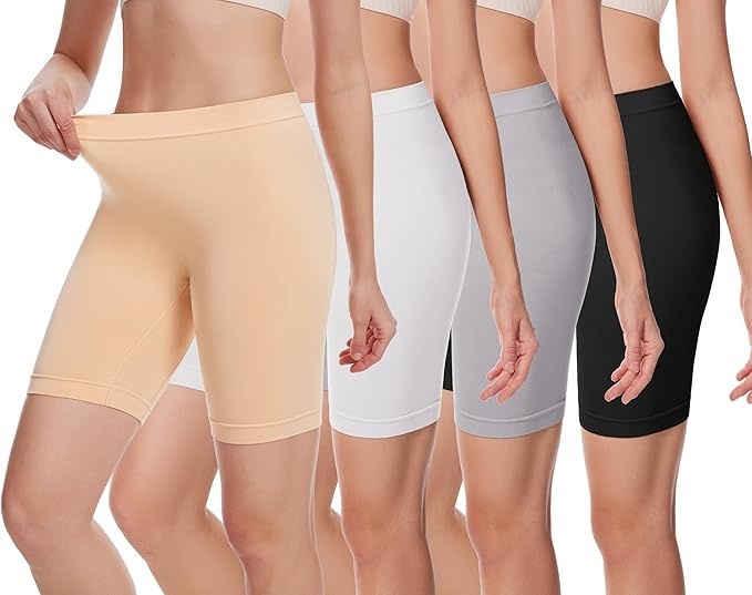 Damen Leggings 4er Set Blickdicht Baumwolle Sporthose für Yoga Joggen Pilates