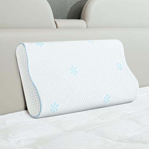 Nackenkissen memory foam 60x35x9cm, ergonomisches orthopädisches seitenschläferkissen Cloudtoile