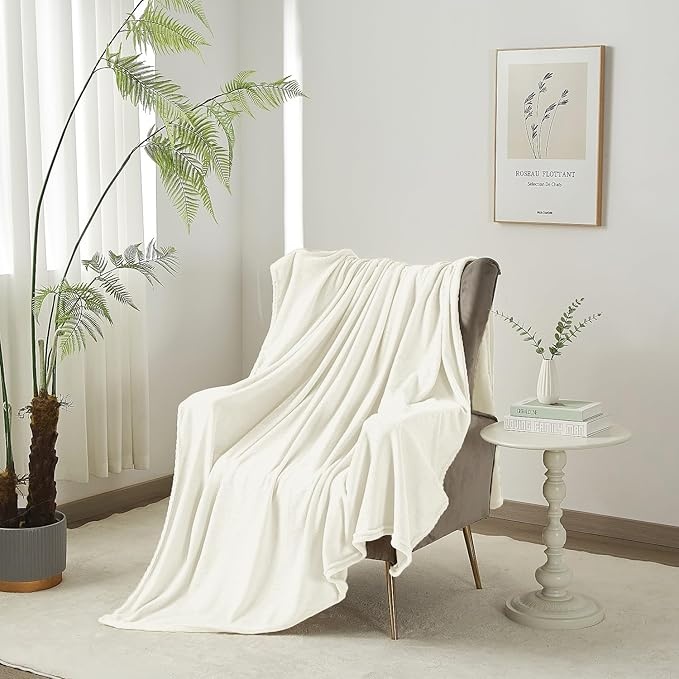 dxhome kuscheldecke 150x200 cm beige fleecedecke überwurf für bett und couch